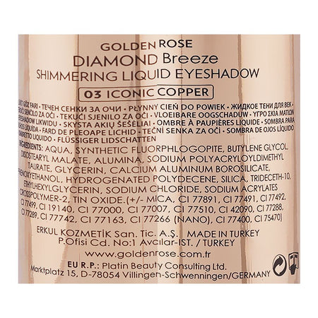 Golden Rose Diamond Breeze Shimmering Liquid Eyeshadow, 03 Iconic Copper - Image 3