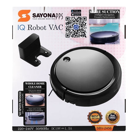 Sayona IQ Robot Vacuum Cleaner, 220-240V, 1.5A, SBV-2456 - Image 2