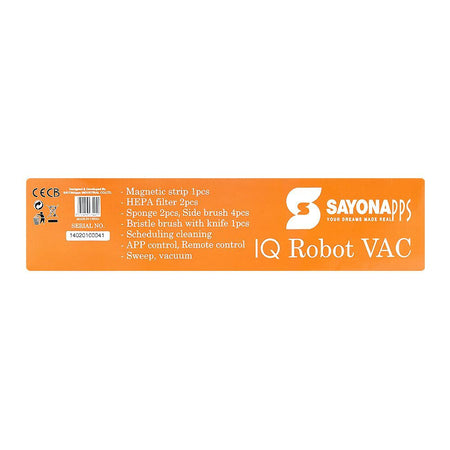 Sayona IQ Robot Vacuum Cleaner, 220-240V, 1.5A, SBV-2456 - Image 3