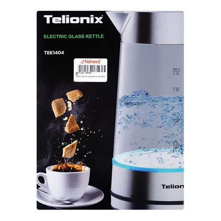 Telionix Electric Glass Kettle, 1850-2200W, 1.7 Liter, TEK-1404 - Image 3
