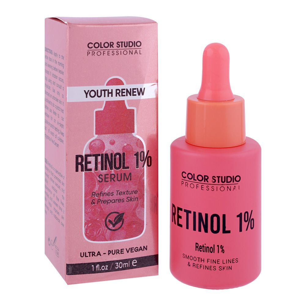 Color Studio Retinol 1% Serum, Fragrance Free, Ultra-Pure Vegan, 30ml - Main Image