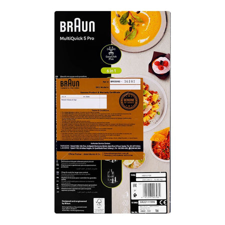 Braun Multiquick-5 Pro 6-In-1 Hand Blender, BPA Free, 1000W, MQ-55254M - Image 3