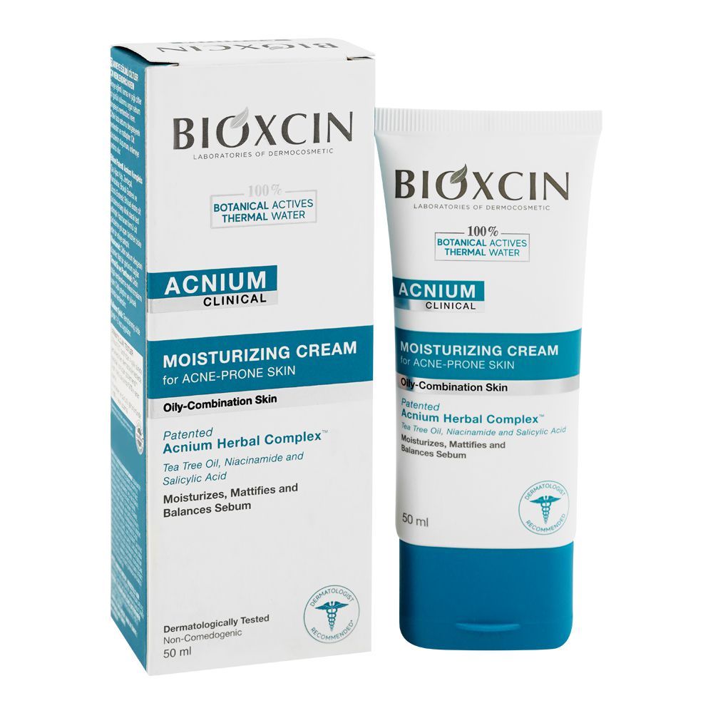Bioxcin Acnium Clinical Moisturizing Cream, Non-Comedogenic, For Acne-Prone Skin, 50ml - Main Image