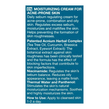 Bioxcin Acnium Clinical Moisturizing Cream, Non-Comedogenic, For Acne-Prone Skin, 50ml - Image 3