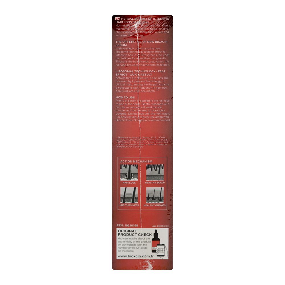 Bioxcin Forte Herbal Intensive Hair Loss Serum, Hypoallergenic, No Paraben, For All Types Of Hair, 50ml, 3-Pack - Image 3
