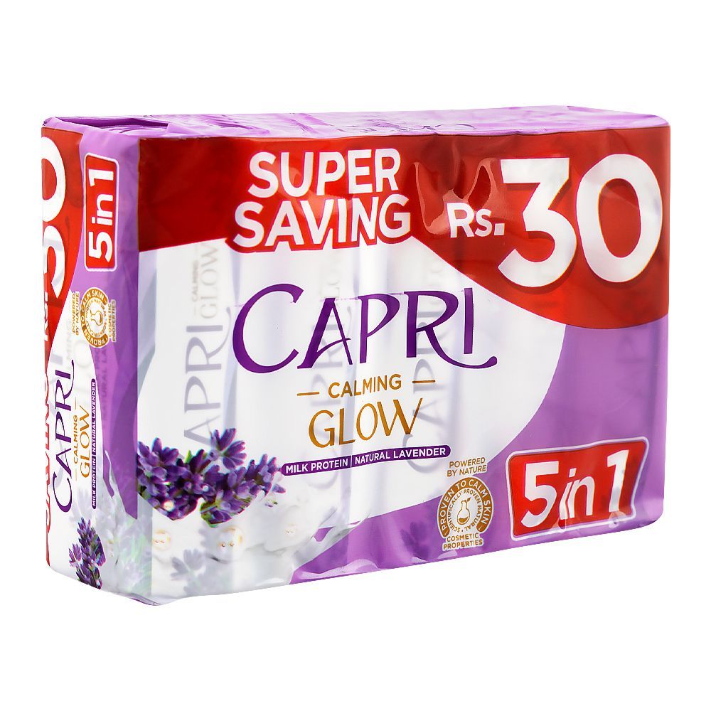 Capri 5-In-1 Glow Lavender Purple Soap, 5 X 100g, Saving Pack - Main Image