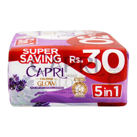Capri 5-In-1 Glow Lavender Purple Soap, 5 X 100g, Saving Pack - Image 2