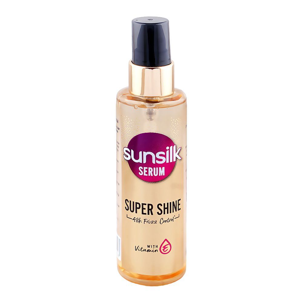 Sunsilk Super Shine 48 Frizz Control With Vitamin E Serum, For Frizzy Hair, 92ml - Main Image