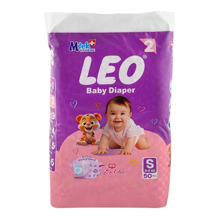 Leo Baby Diaper, Small, 2, 3-6KG, 50-Pack - Main Image