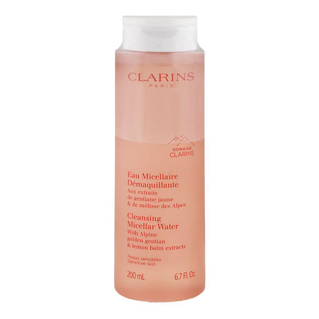 Clarins Paris Alpine Golden Gentian & Lemon Balm Cleansing Micellar Water, For Sensitive Skin, 200ml - Main Image