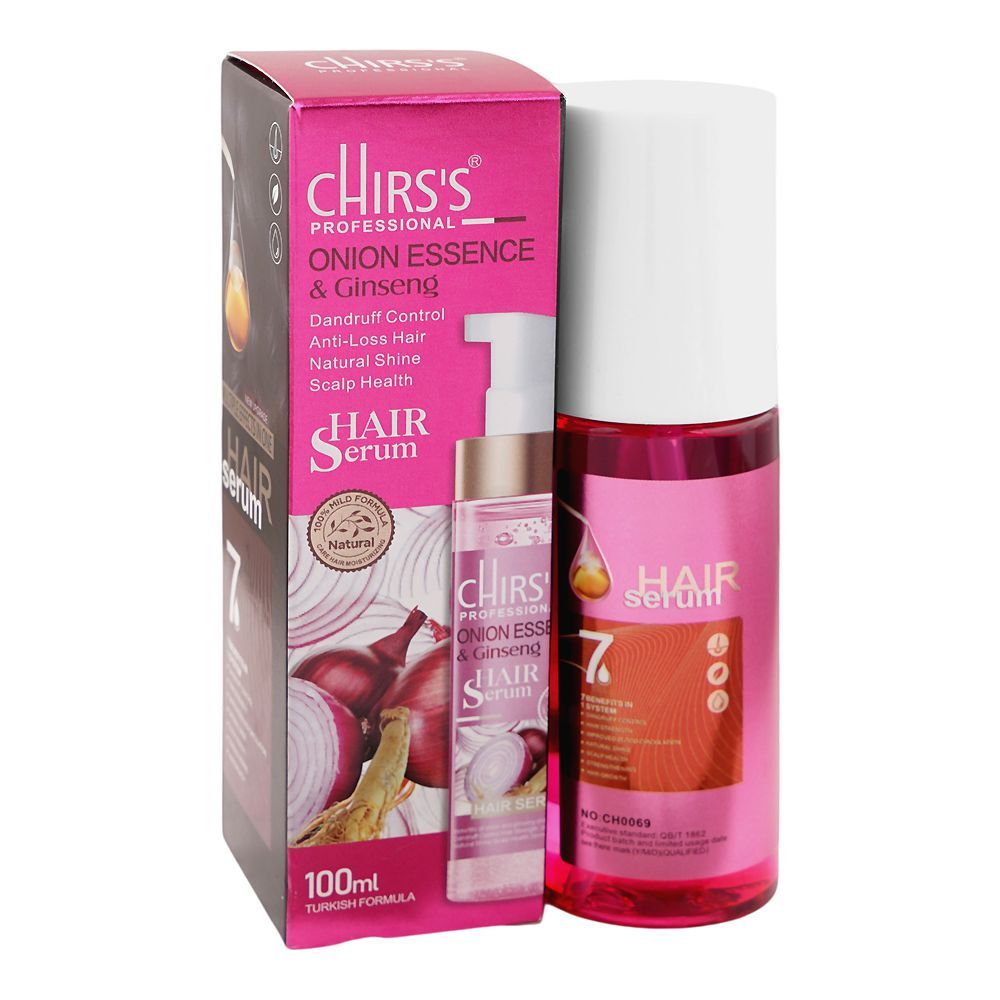 Chirs's Professional Onion Essence & Ginseng Hair Serum, For All Hair Types, 100ml - Main Image