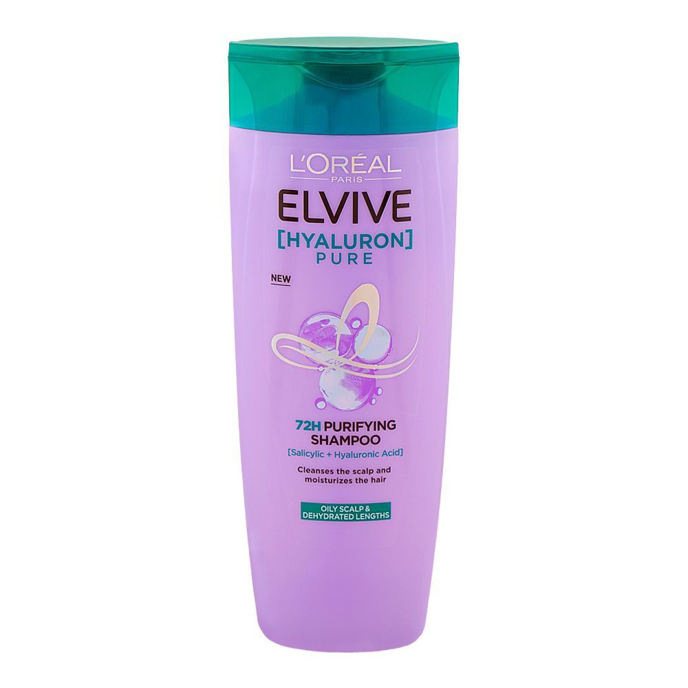 L'Oreal Paris Elvive Hyaluron Pure 72H Purifying Shampoo, Salicylic & Hyaluronic Acid, For Moisturize Hair, 360ml - Image 7