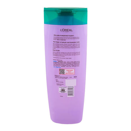 L'Oreal Paris Elvive Hyaluron Pure 72H Purifying Shampoo, Salicylic & Hyaluronic Acid, For Moisturize Hair, 360ml - Image 8
