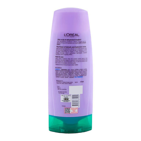 L'Oreal Paris Elvive Hyaluron Pure 72H Rehydrating Conditioner, Salicylic & Hyaluronic Acid, 175ml - Image 4
