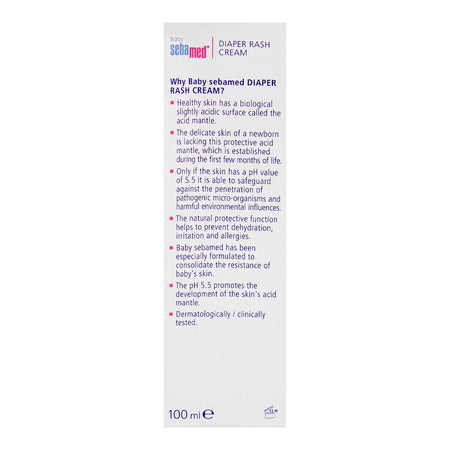Seba Med PH5.5 Diaper Rash Cream, Panthenol, 100ml - Image 3