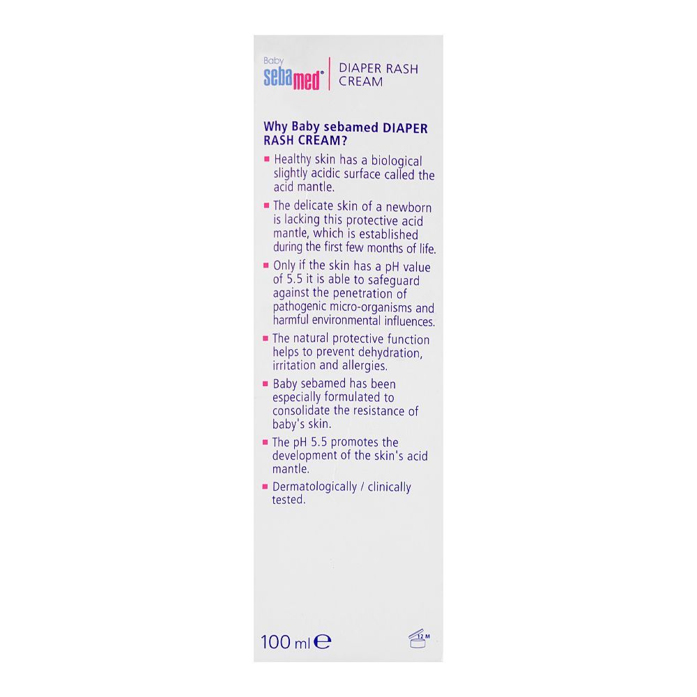 Seba Med PH5.5 Diaper Rash Cream, Panthenol, 100ml - Image 3