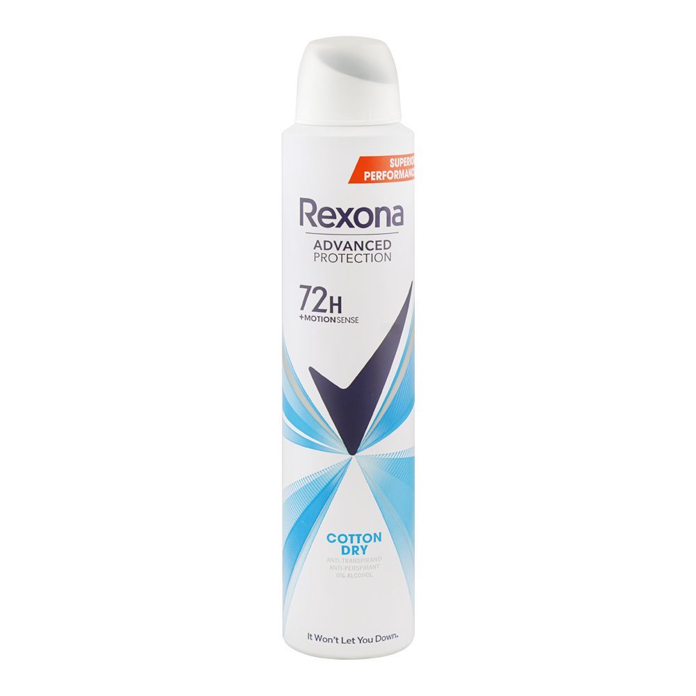 Rexona Advanced Protection 72H + Motion Sense Cotton Dry Anti Transparent Body Spray, Alcohol Free, For Women, 200ml - Main Image