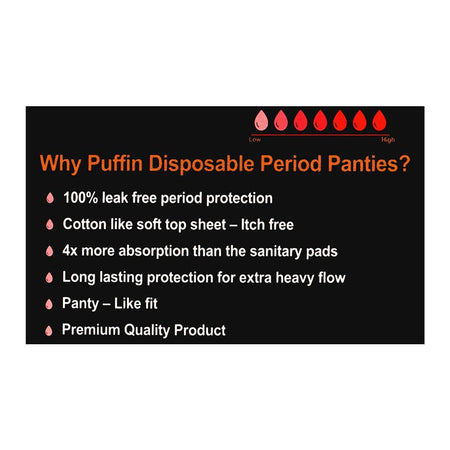 Puffin Premium Disposable Period Panty, Medium/Large, 5-Pack - Image 5