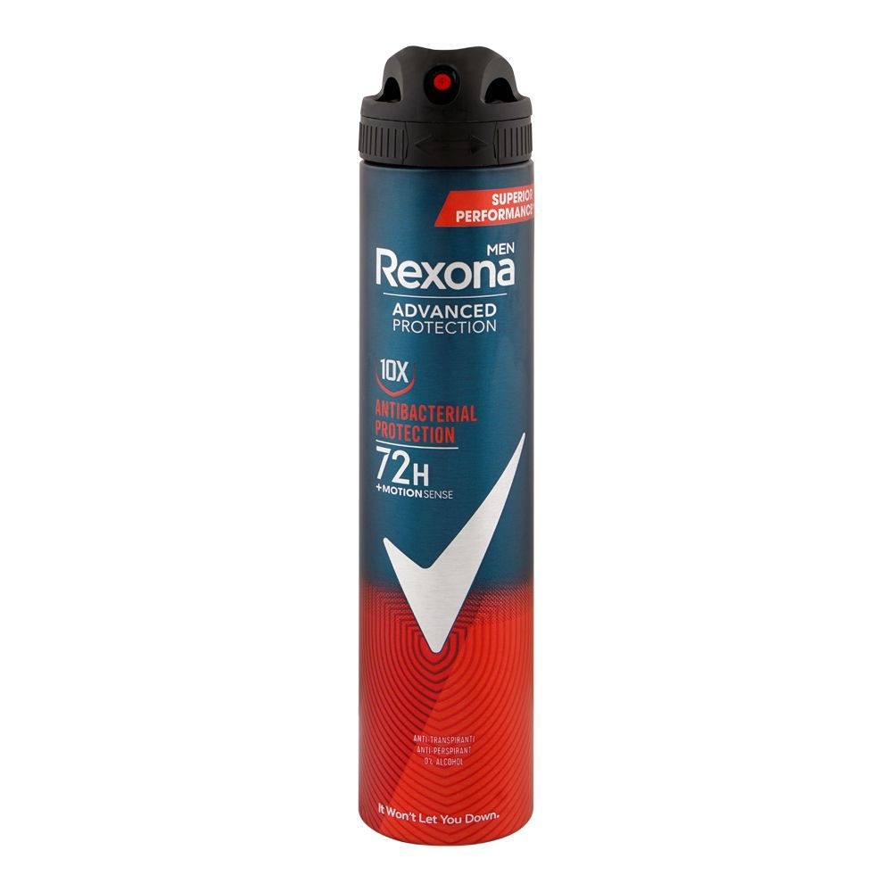 Rexona Men Advanced Protection 72H + Motion Sense Antibacterial Protection Body Spray, Anti-Transpiranti & Perspirant, For Men, 200ml - Main Image