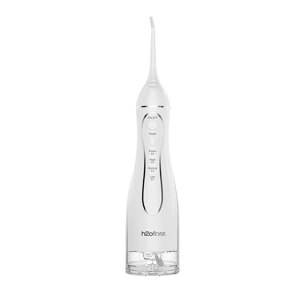 H2O Floss Oral Irrigator Professional Flosser, IPX7 Waterproof, 300ml Water Tank, White, C102 - Main Image