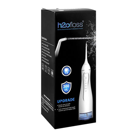 H2O Floss Oral Irrigator Professional Flosser, IPX7 Waterproof, 300ml Water Tank, White, C102 - Image 2