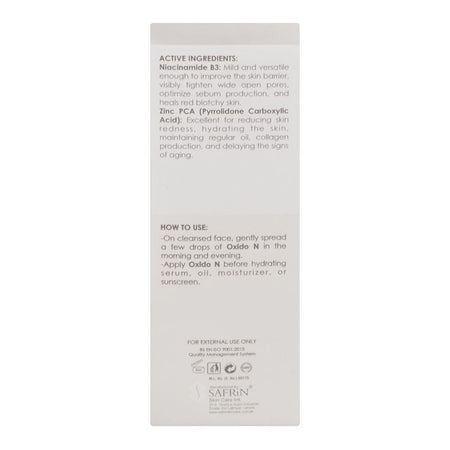 Safrin Skin Care Oxido-N Mineral Vitamin Serum, Niacinamide, For Acne Skin, 15ml - Image 4