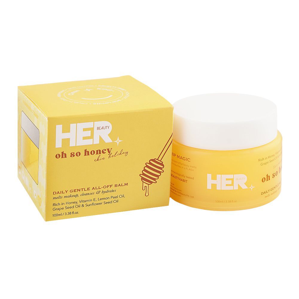 Her Beauty Oh So Honey Daily Gentle All-Off Balm, For All Types Of Skin, 100ml - Main Image