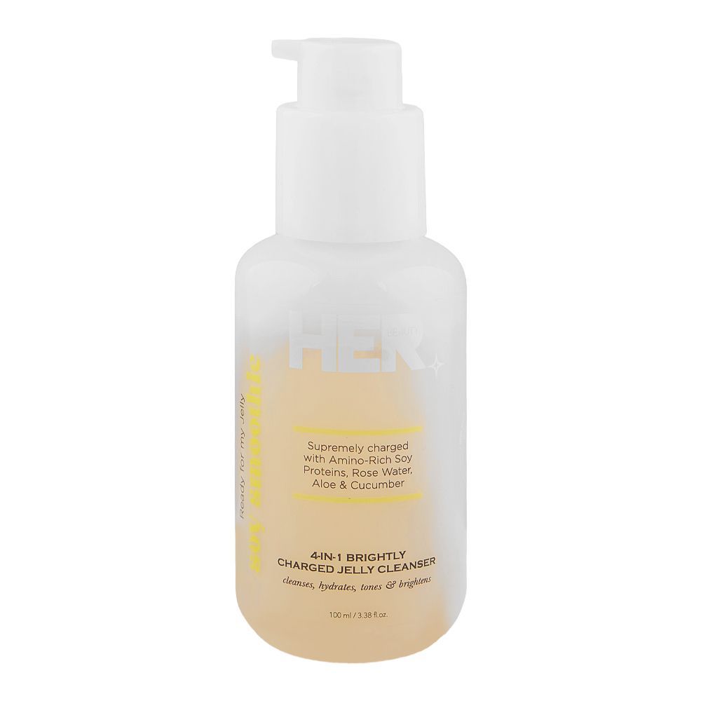 Her Beauty Soy Smoothie 4-In-1 Brightly Charged Jelly Cleanser, For Hydrates & Brightens Skin, 100ml - Main Image