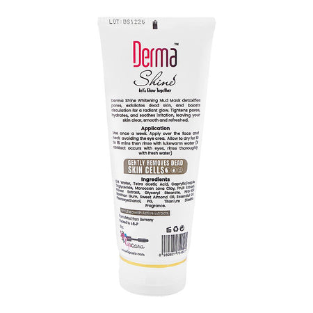 Derma Shine Deep Cleansing Whitening Mud Mask, For All Types Of Skin, 200g - Image 2