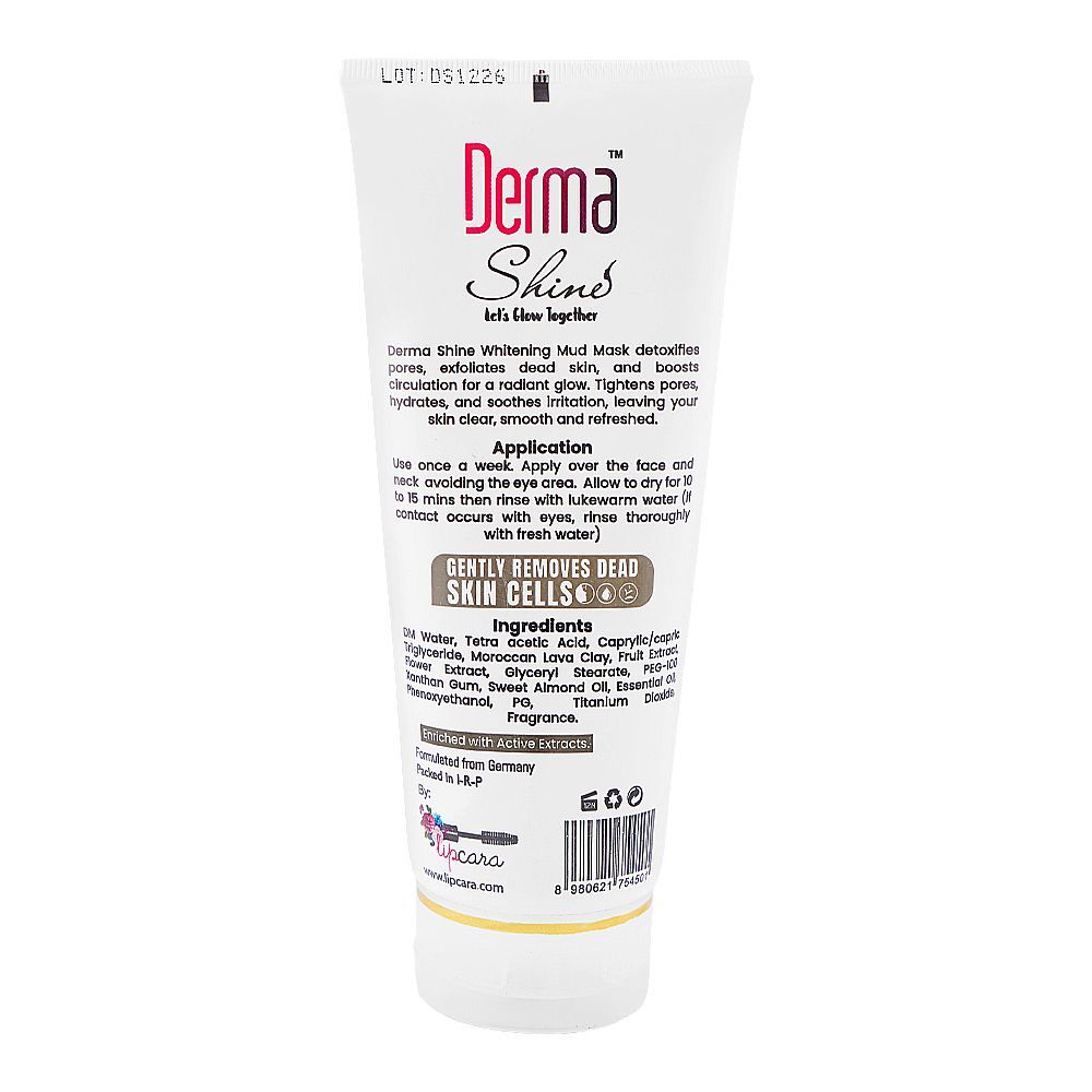 Derma Shine Deep Cleansing Whitening Mud Mask, For All Types Of Skin, 200g - Image 2