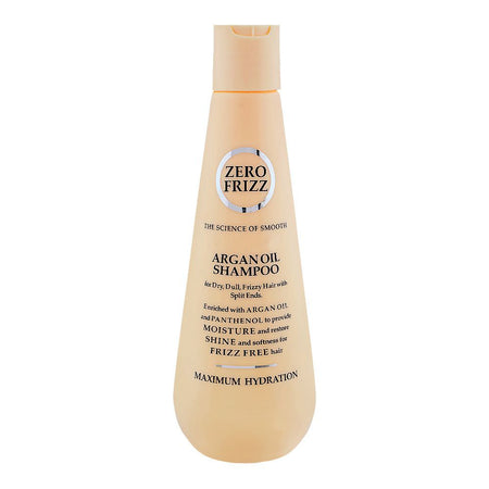 Zero Frizz Argan Oil & Panthenol Shampoo, For Dry & Dull Hair, 355ml - Main Image