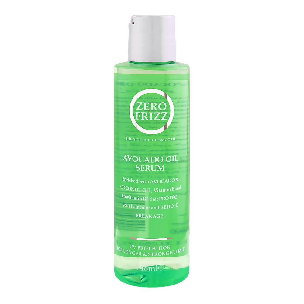 Zero Frizz Avocado Oil Hair Serum, For Longer & Stronger Hair, 148ml - Main Image