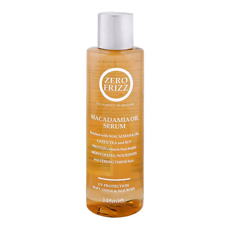 Zero Frizz Macadamia Oil Hair Serum, UV Protection, For Soft & Nourish, 148ml - Main Image