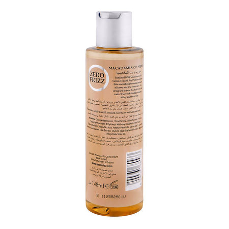 Zero Frizz Macadamia Oil Hair Serum, UV Protection, For Soft & Nourish, 148ml - Image 2