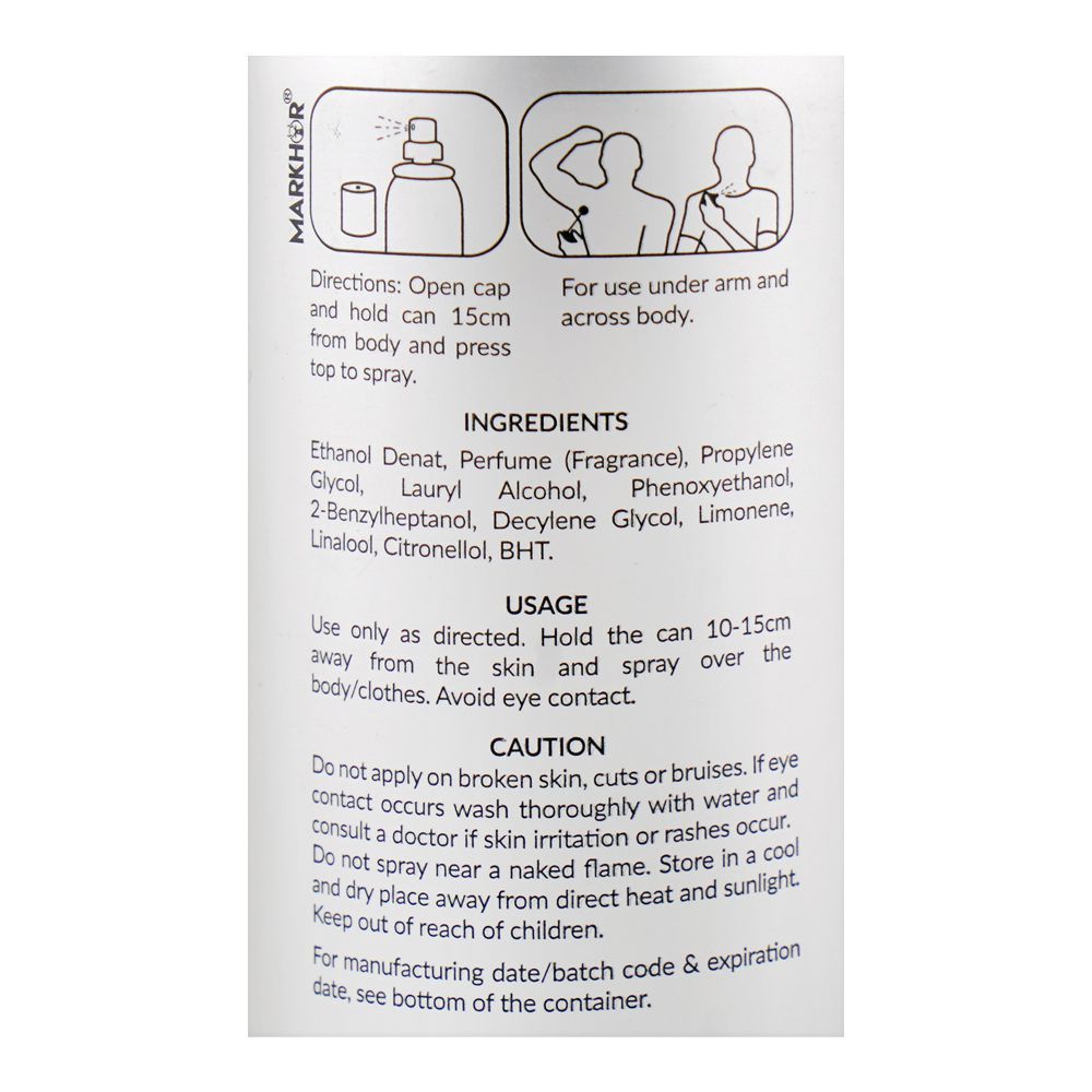 Markhor Delta No Gas Body Spray, For Men, 120ml - Image 4