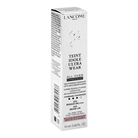Lancome Paris Teint Idole Ultra Wear All Over Concealer, 250 Bisque W 025 Beige Lin, For All Skin Types, 13ml - Image 2