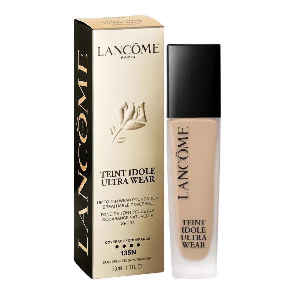 Lancome Paris Teint Idole 24H Ultra Wear Breathable Coverage Foundation, SPF35, Transfer-Free, 135N, For Oily & Sensitive Skin, 30ml - Main Image