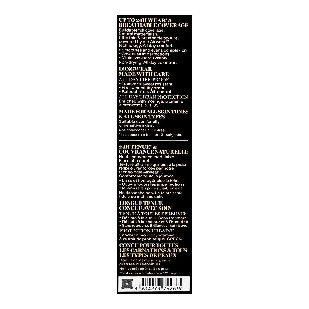 Lancome Paris Teint Idole 24H Ultra Wear Breathable Coverage Foundation, SPF35, Transfer-Free, 345N, Suitable For Oily & Sensitive Skin, 30ml - Image 3