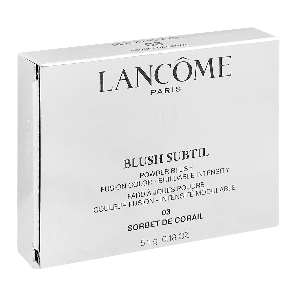 Lancome Paris Blush Subtil Powder Blush, 03 Sorbet De Corail, 5.1g - Image 5