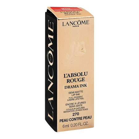 Lancome Paris L'Absolu Rouge Drama Ink Semi-Matte Lip Ink, 270 Peau Contre Peau, 6ml - Image 2