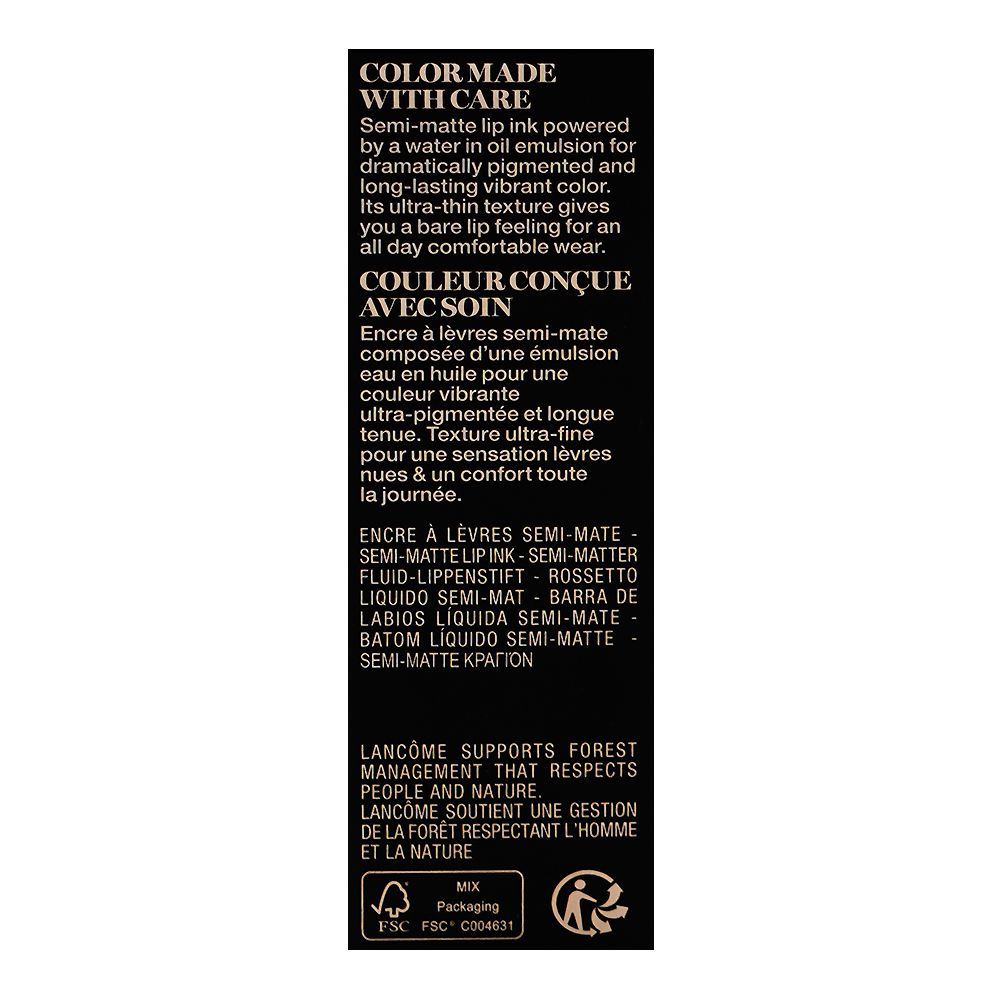Lancome Paris L'Absolu Rouge Drama Ink Semi-Matte Lip Ink, 270 Peau Contre Peau, 6ml - Image 3