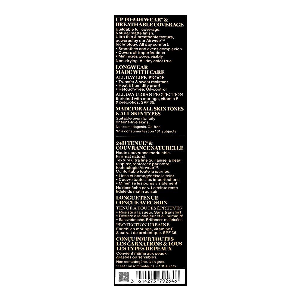 Lancome Paris Teint Idole 24H Ultra Wear Breathable Coverage Foundation, SPF35, Transfer-Free, 350N, For Oily & Sensitive Skin, 30ml - Image 2