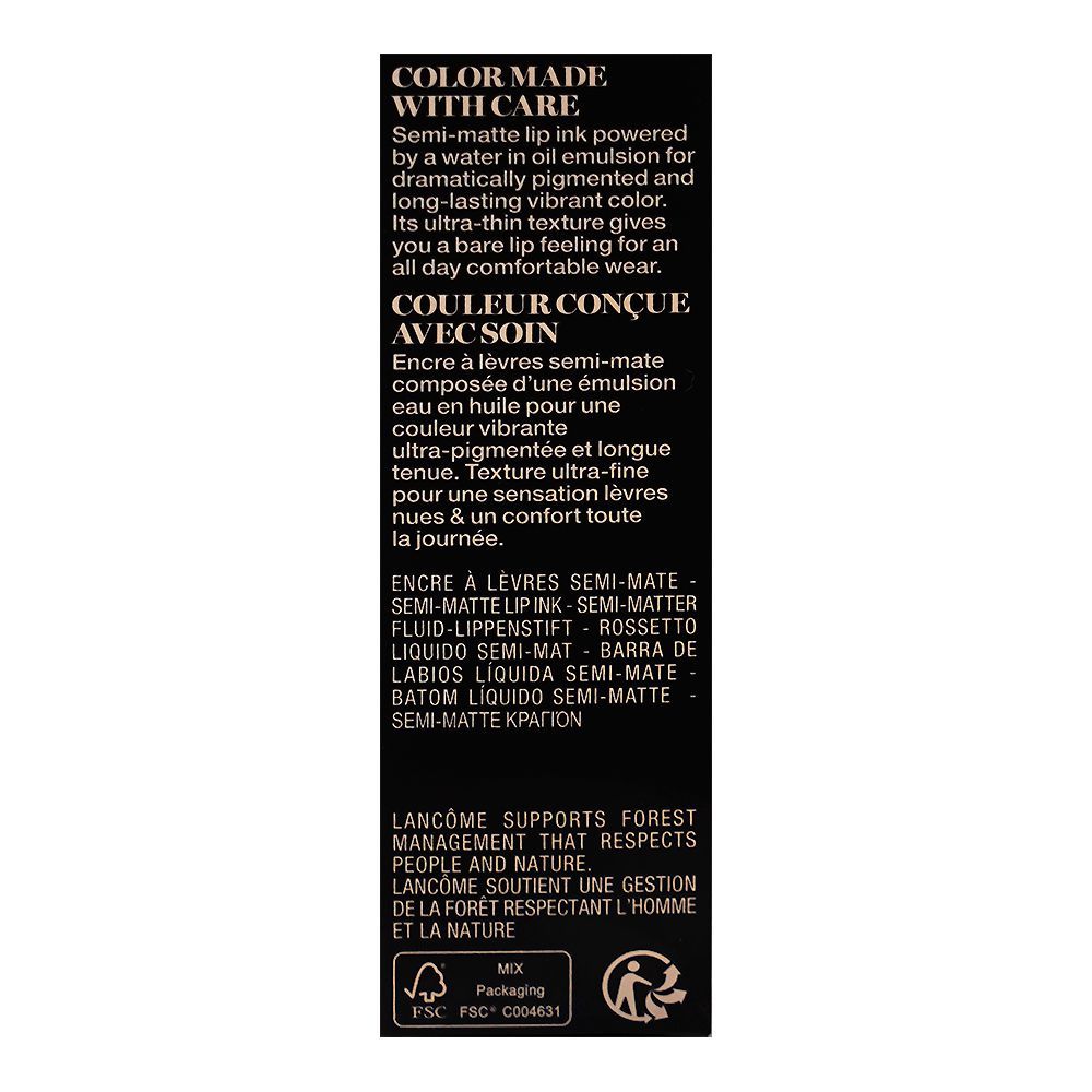 Lancome Paris L'Absolu Rouge Drama Ink Semi-Matte Lip Ink, 274 French Tea, 6ml - Image 3