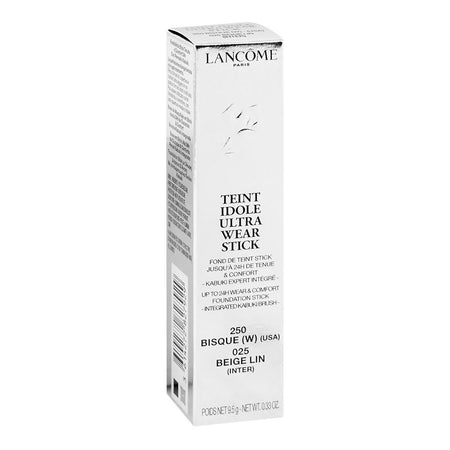 Lancome Paris Teint Idole Ultra Wear & Comfort Foundation Stick, 250 Bisque W 025 Beige Lin, For Sensitive Skin, 9.5g - Image 2