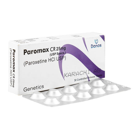 Genetics Pharmaceuticals Paromax Cr Tablet, 25mg, 1-Strip - Main Image