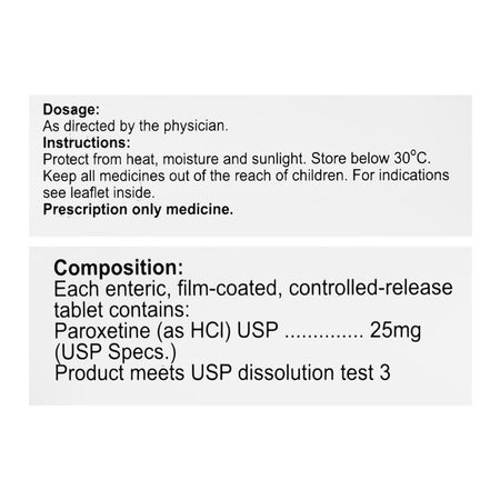 Genetics Pharmaceuticals Paromax Cr Tablet, 25mg, 1-Strip - Image 4