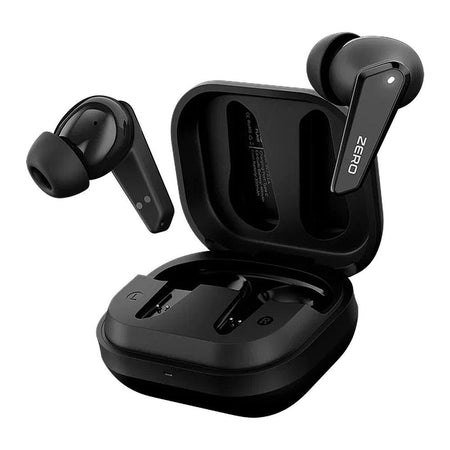 Zero Flair ENC Wireless Z Earbuds, 350mAh Case Battery, IPX4 Waterproof, Carbon Black - Main Image