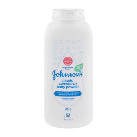 Johnson's Classic Cornstarch Baby Powder, Paraben & Phthalates Free, 200g, Thai - Main Image
