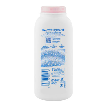 Johnson's Blossom Cornstarch Baby Powder, Paraben & Phthalates Free, 200g, Thai - Image 2