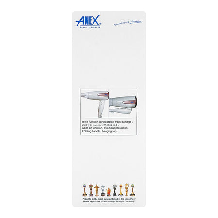 Anex Deluxe Hair Dryer, 1200-1600W, 220-240V, AG-7008 - Image 4
